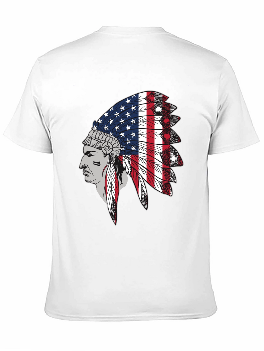 American Flag Indian Headdress Graphic Tee