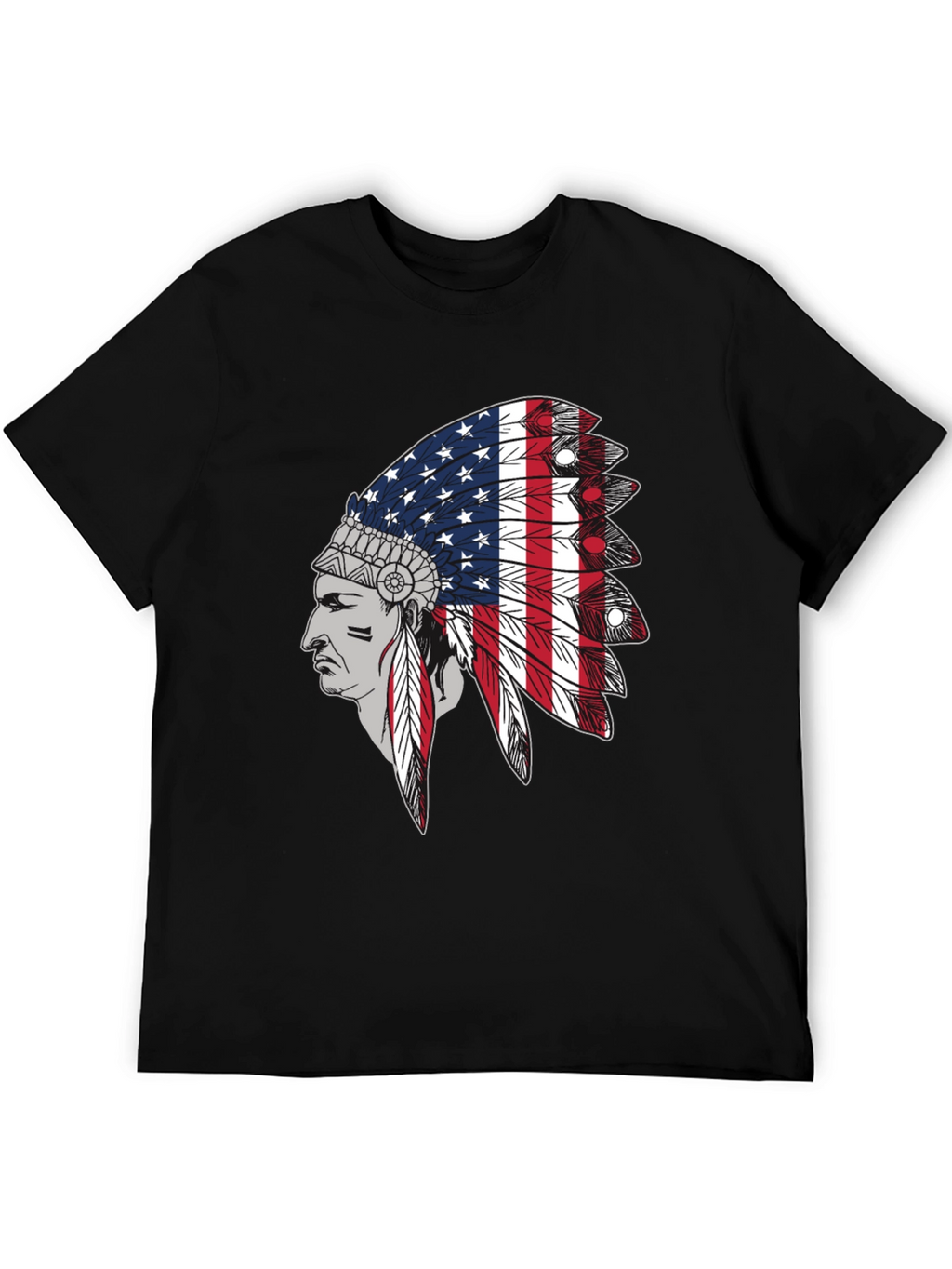 American Flag Indian Headdress Graphic Tee
