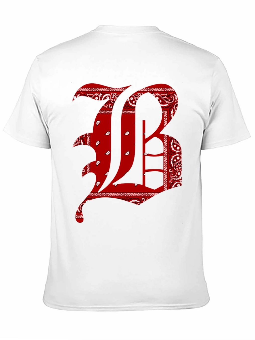 Bandana Letter Graphic Tee - Black