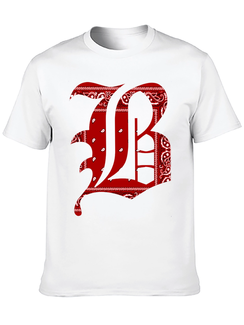 Bandana Letter Graphic Tee - Black