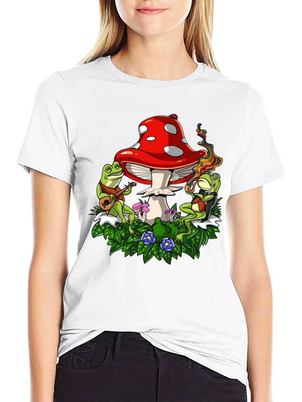 Mushroom Frog Music Graphic Tee