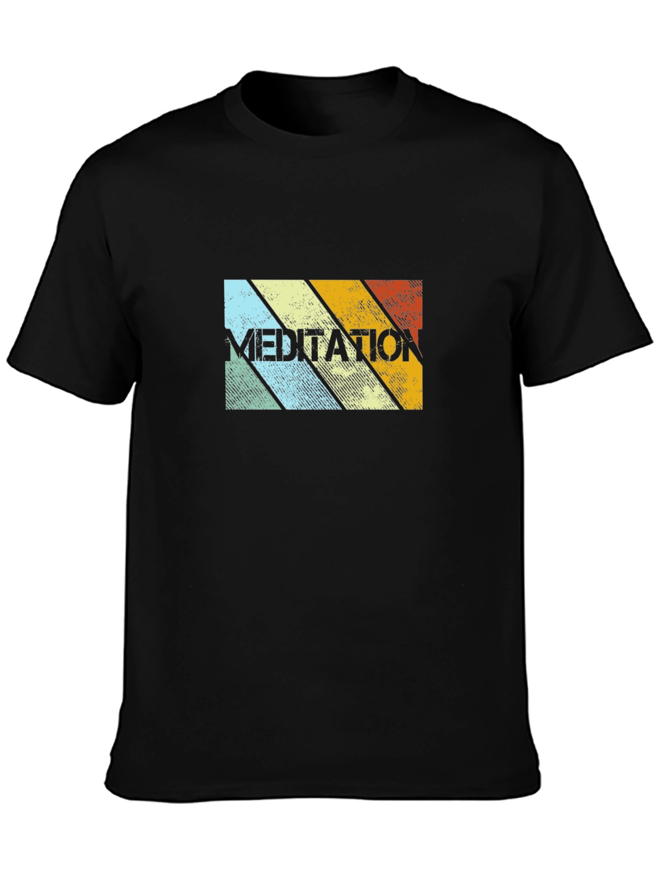 Retro Meditation Graphic T-Shirt - Comfort Fit