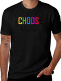 Choose Happiness Graphic Tee - Black Cotton Blend