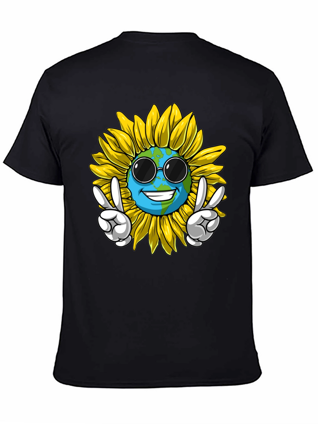 Earth Sunflower Graphic Tee - Peace & Style