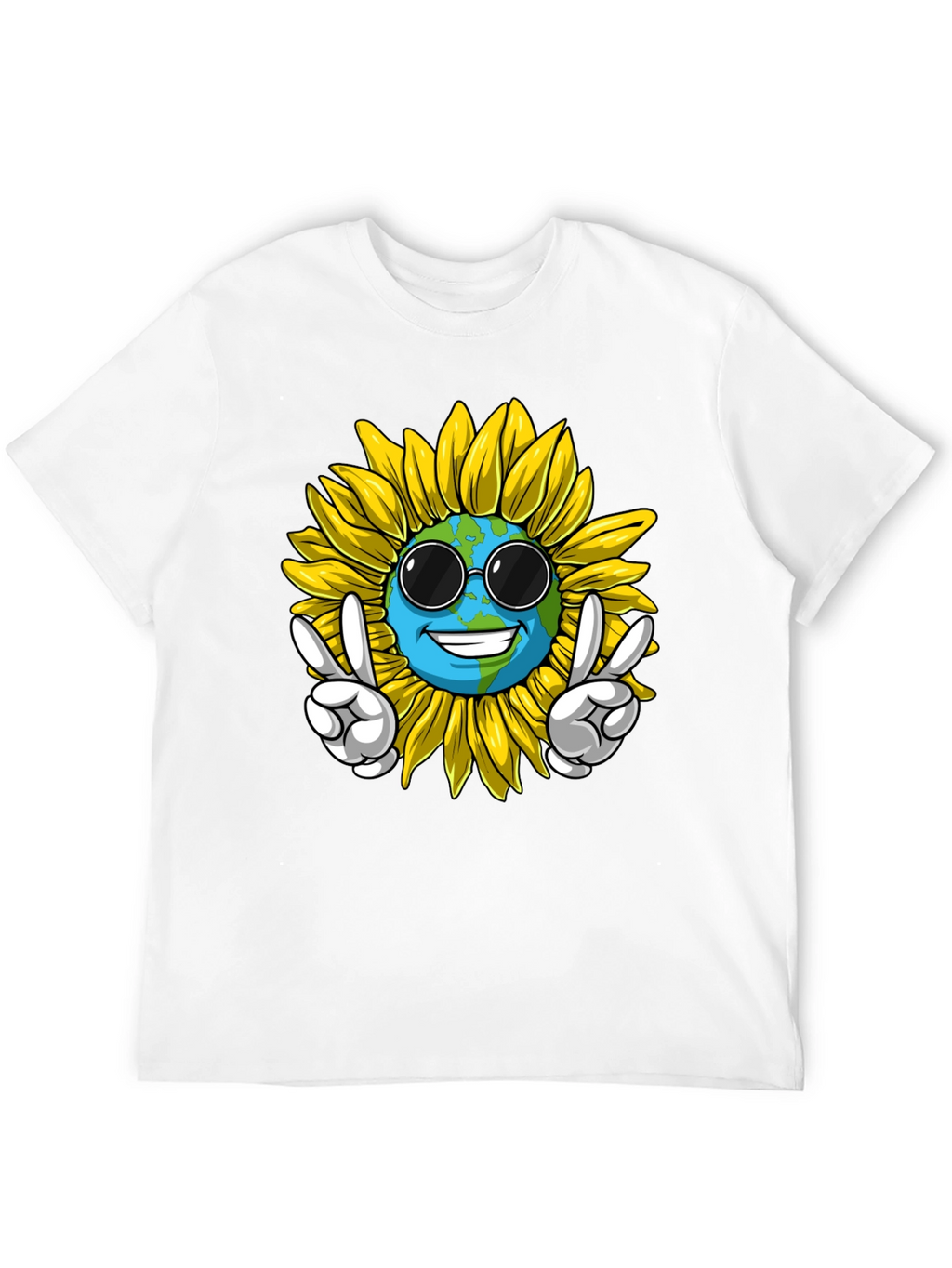 Earth Sunflower Graphic Tee - Peace & Style