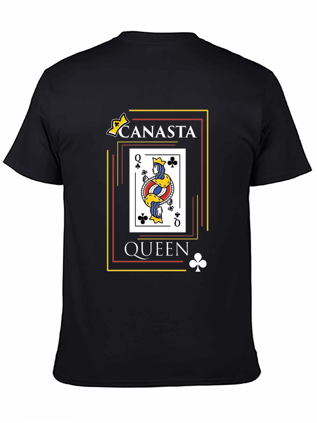 Canasta Queen Card T-Shirt - Black Graphic Tee