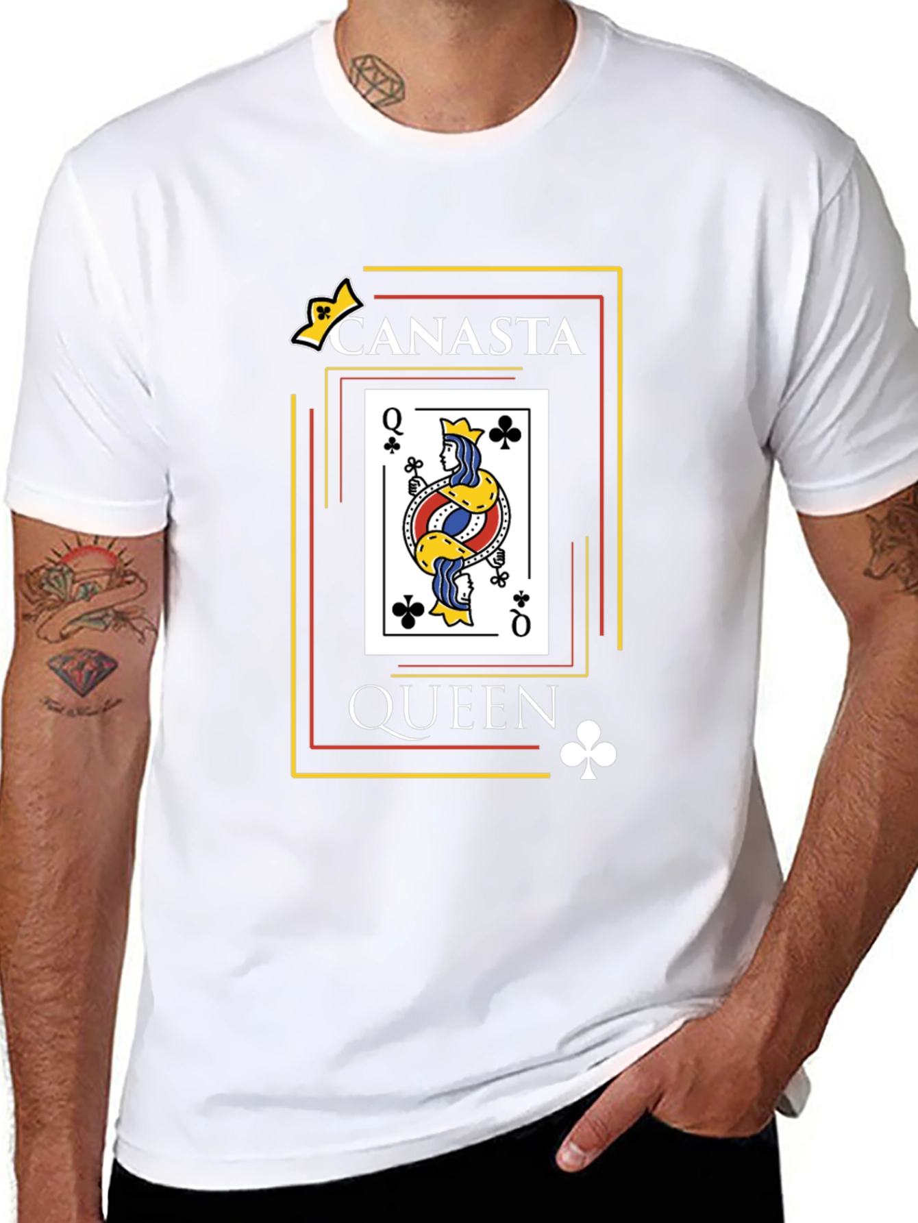 Canasta Queen Card T-Shirt - Black Graphic Tee