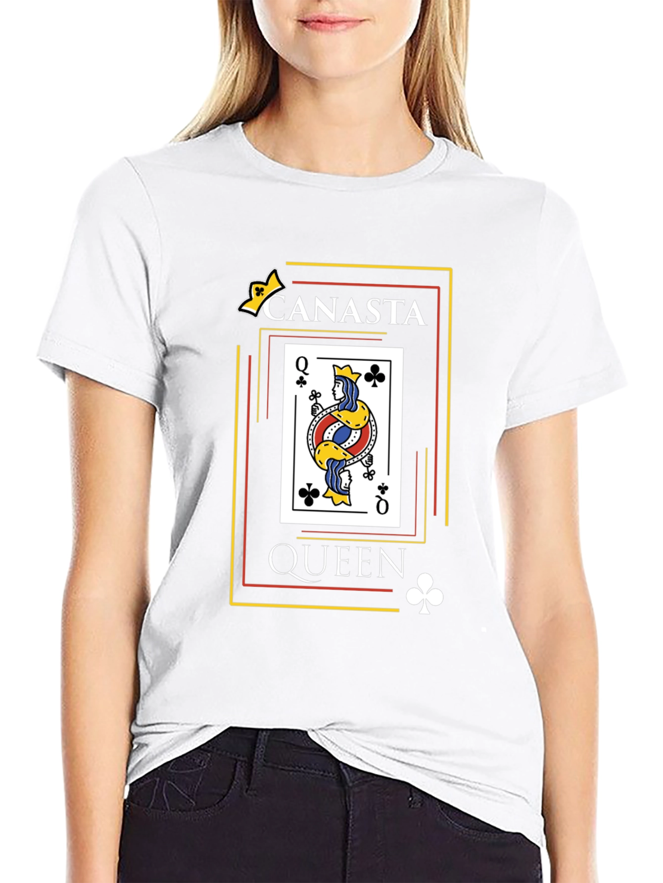 Canasta Queen Card T-Shirt - Black Graphic Tee