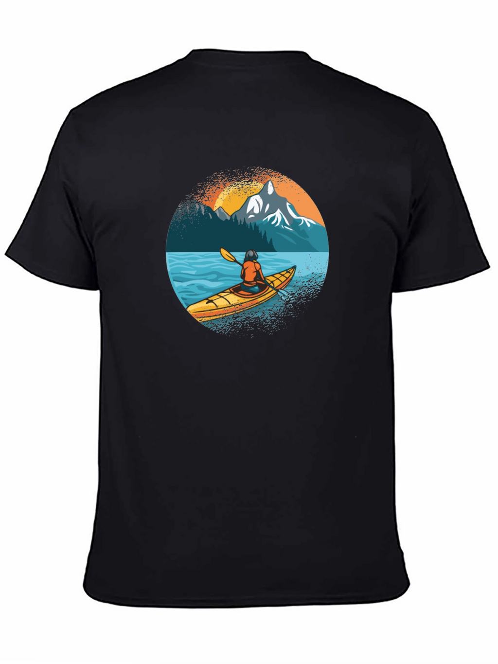 Kayaking Adventure Graphic Tee - Black