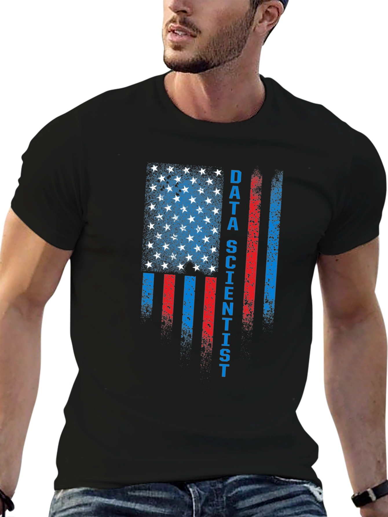 Data Scientist American Flag Patriotic T-Shirt