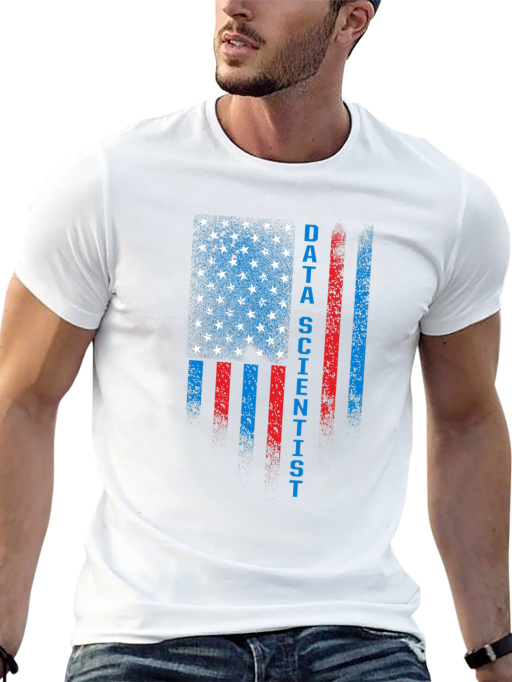 Data Scientist American Flag Patriotic T-Shirt