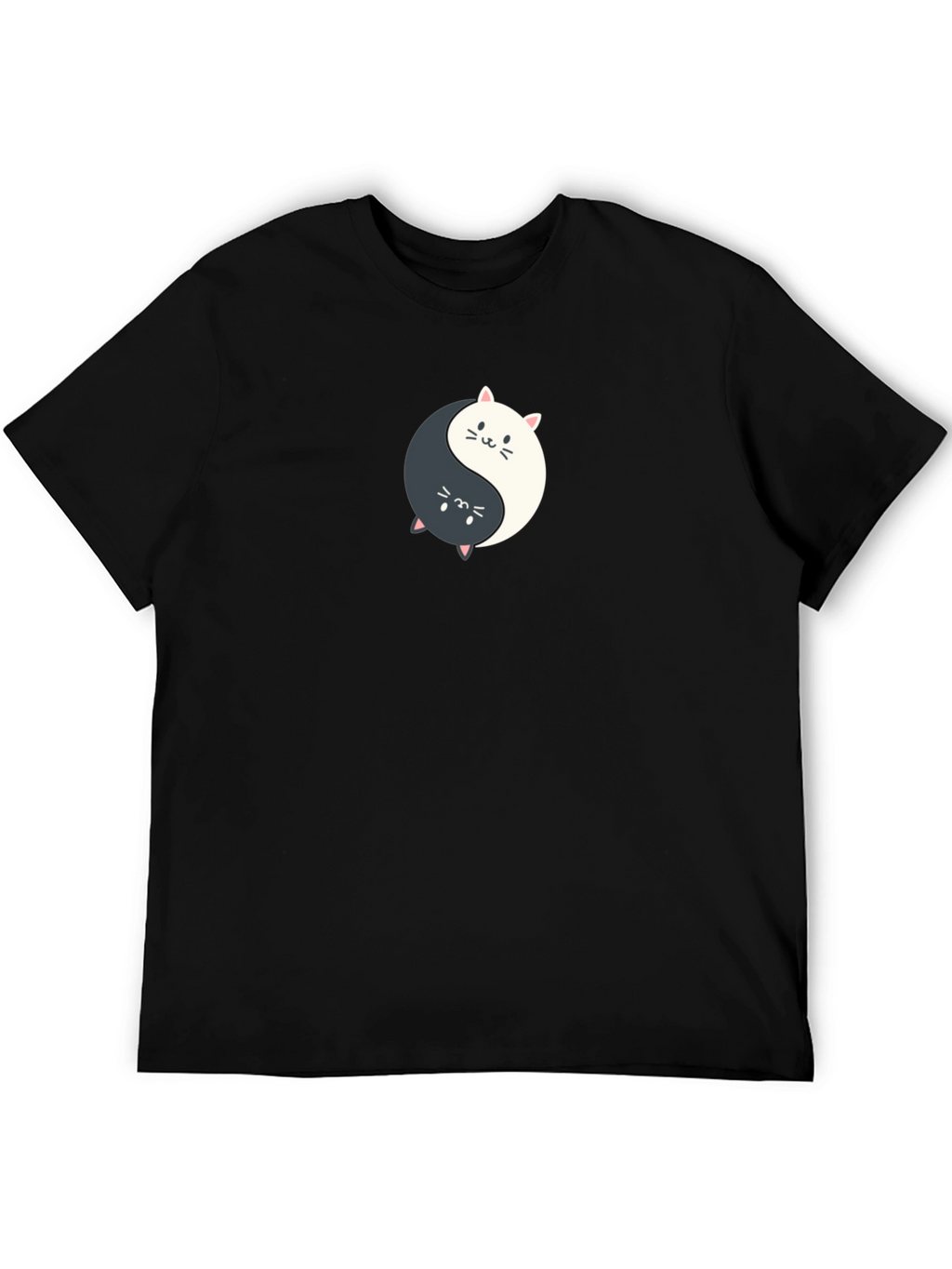 Yin Yang Cats Graphic Tee - Balance & Style!