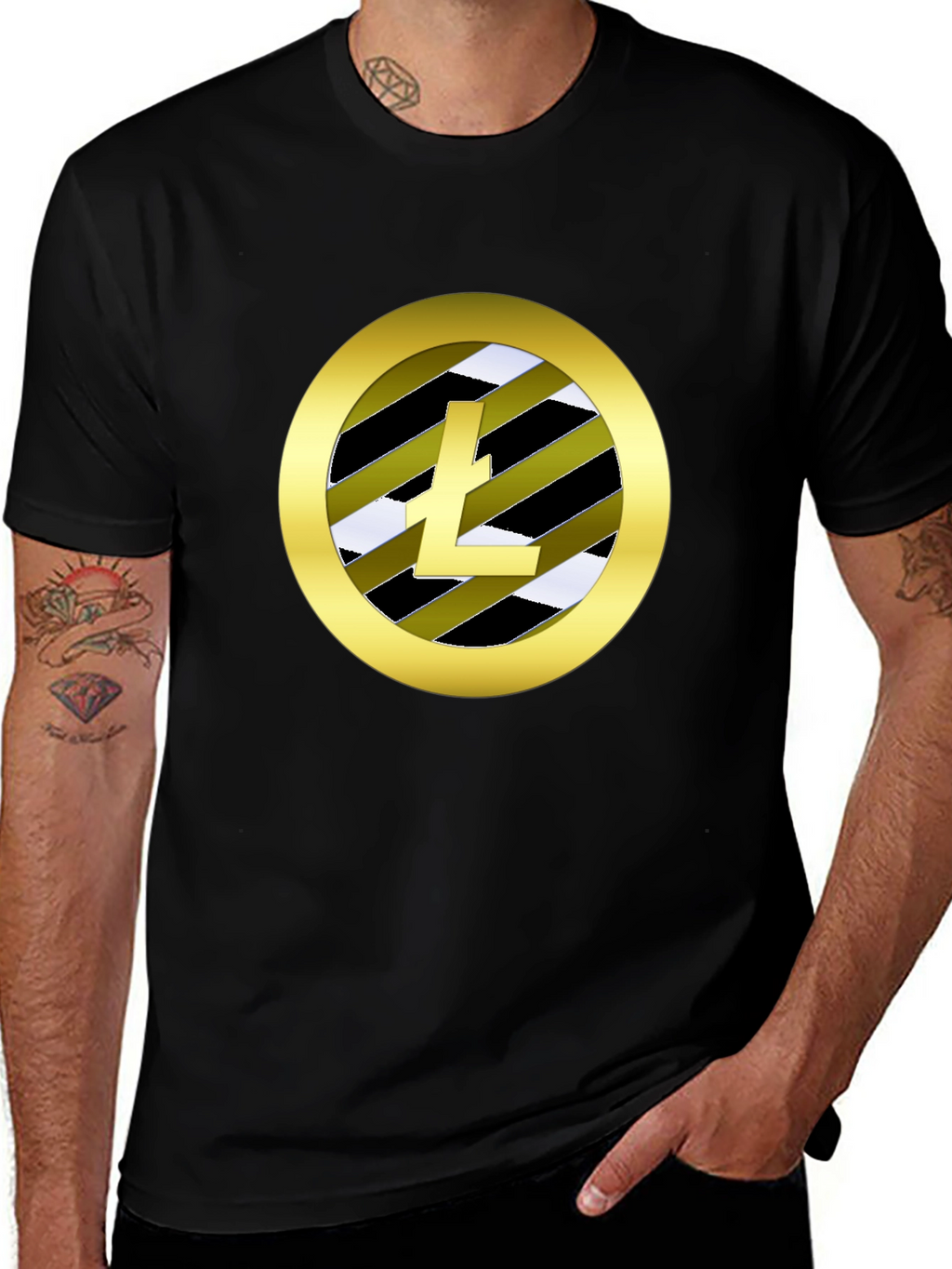 Litecoin Logo Black T-Shirt Crypto HODL Tee
