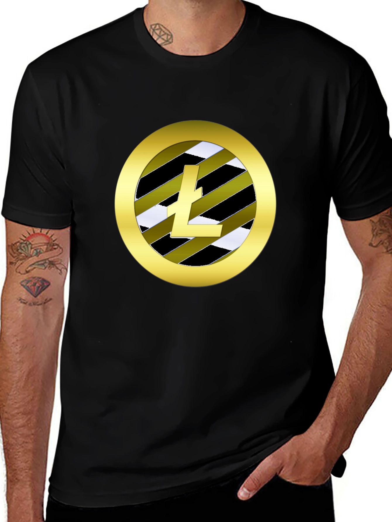 Litecoin Logo Black T-Shirt Crypto HODL Tee