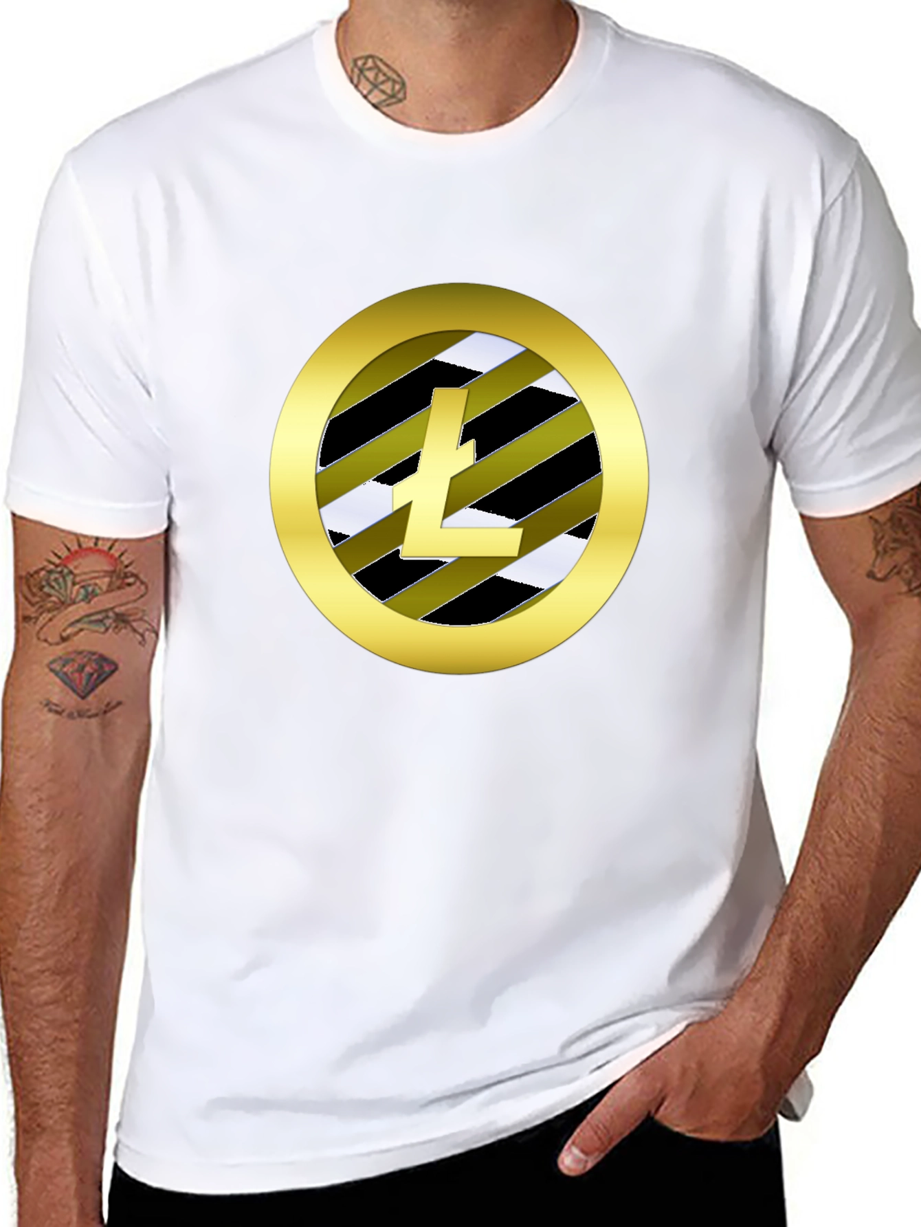 Litecoin Logo Black T-Shirt Crypto HODL Tee