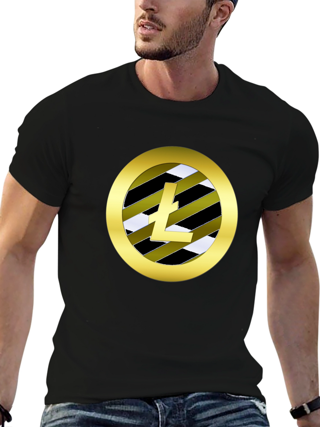 Litecoin Logo Black T-Shirt Crypto HODL Tee
