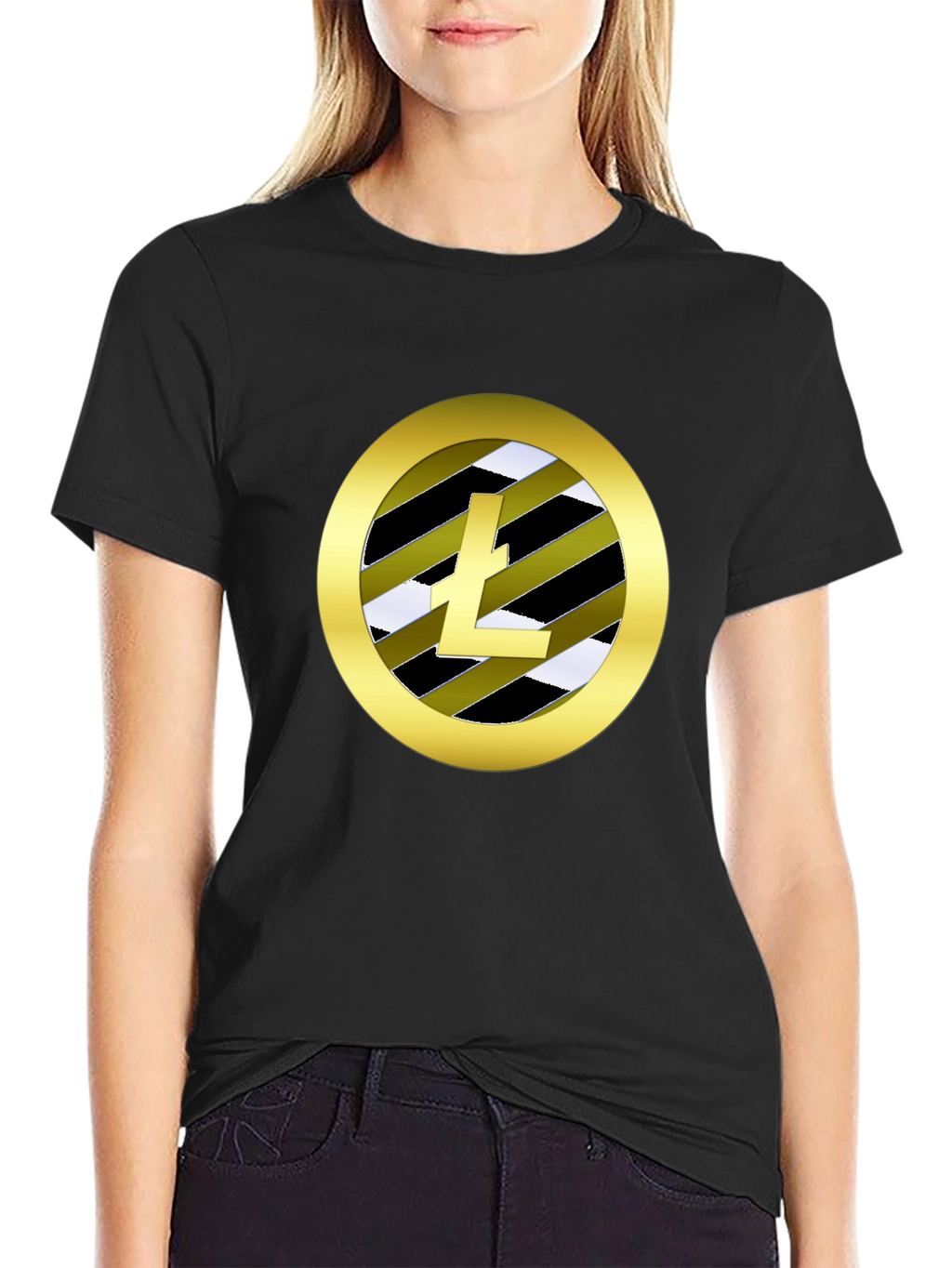 Litecoin Logo Black T-Shirt Crypto HODL Tee