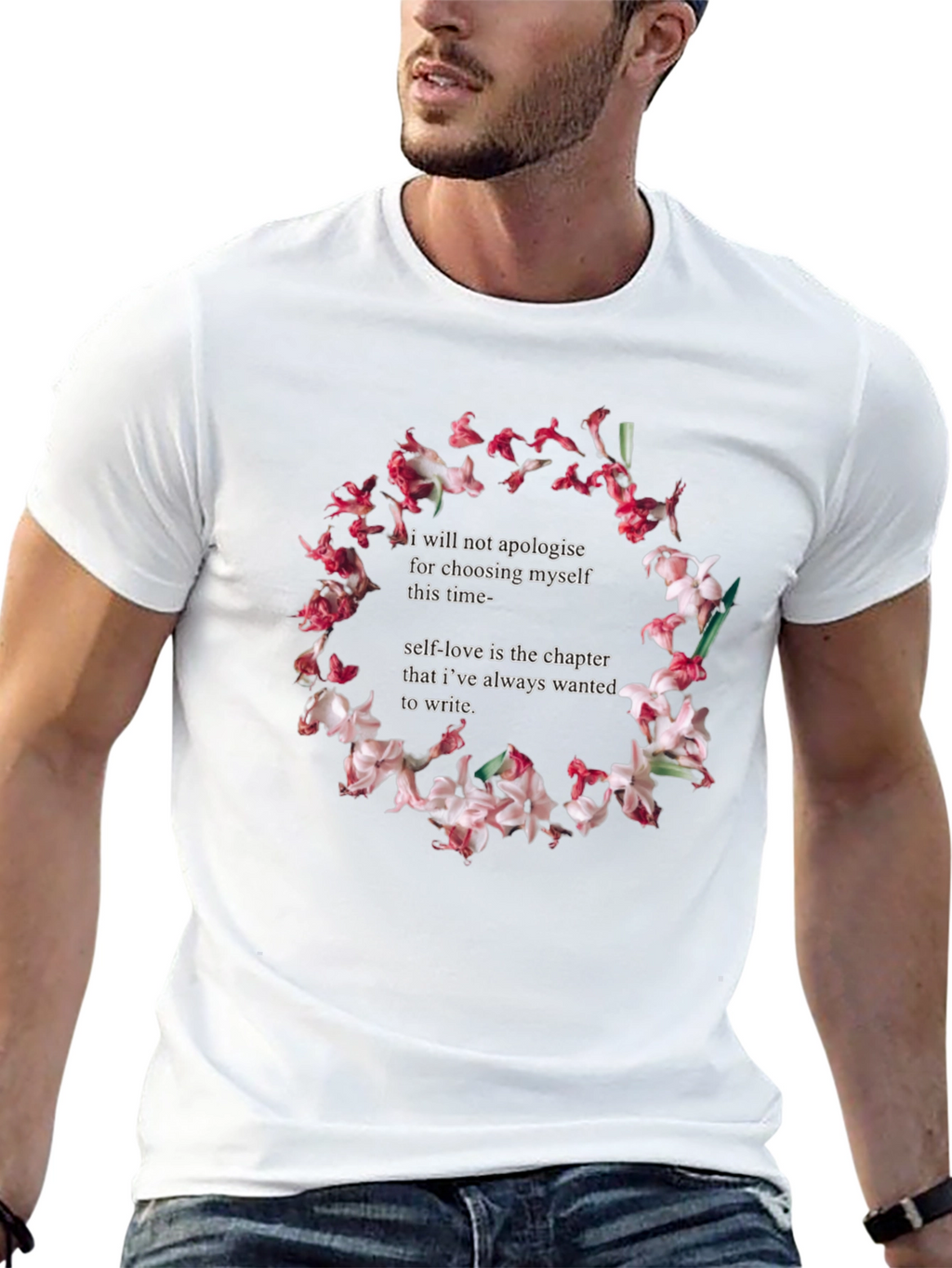 Floral Self-Love Statement T-Shirt
