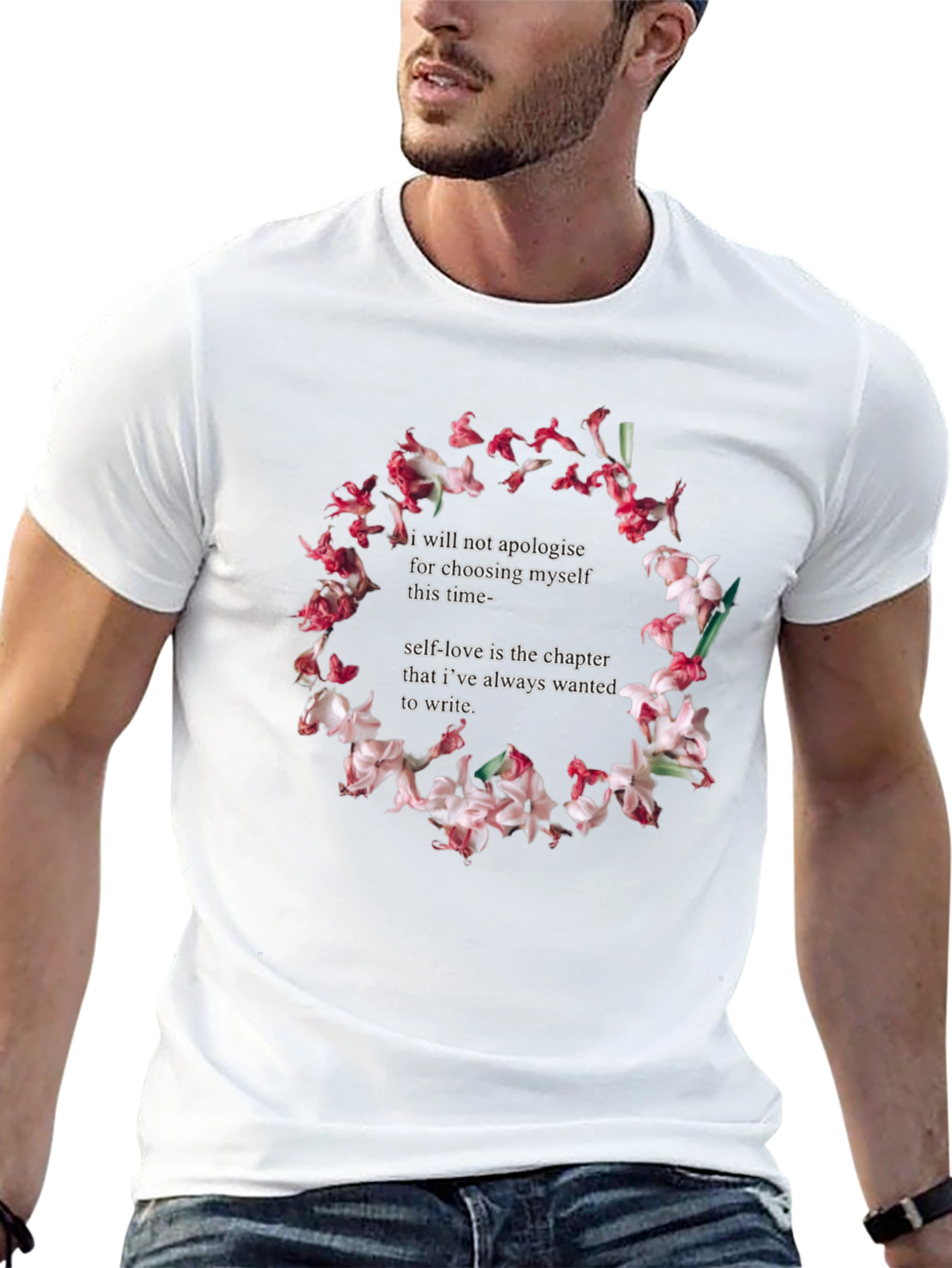 Floral Self-Love Statement T-Shirt