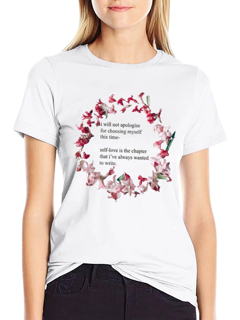 Floral Self-Love Statement T-Shirt