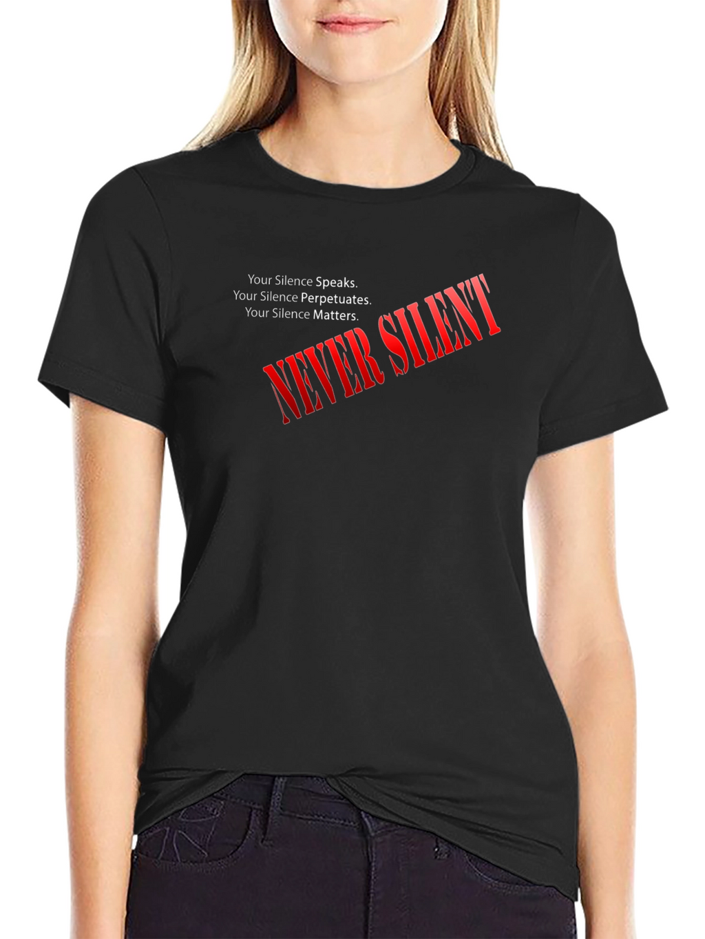 Never Silent Statement Graphic Tee
