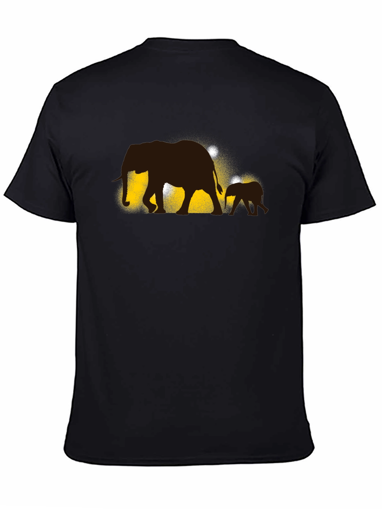 Elephant Family Black T-Shirt