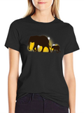 Elephant Family Black T-Shirt