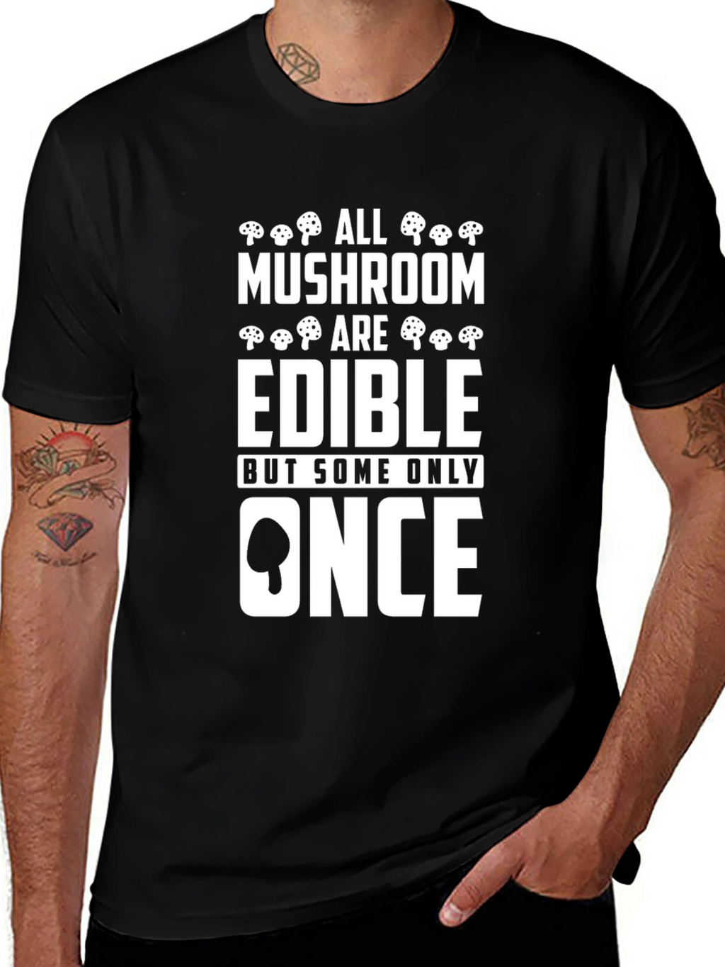 Edible Mushroom T-Shirt - Funny Graphic Tee