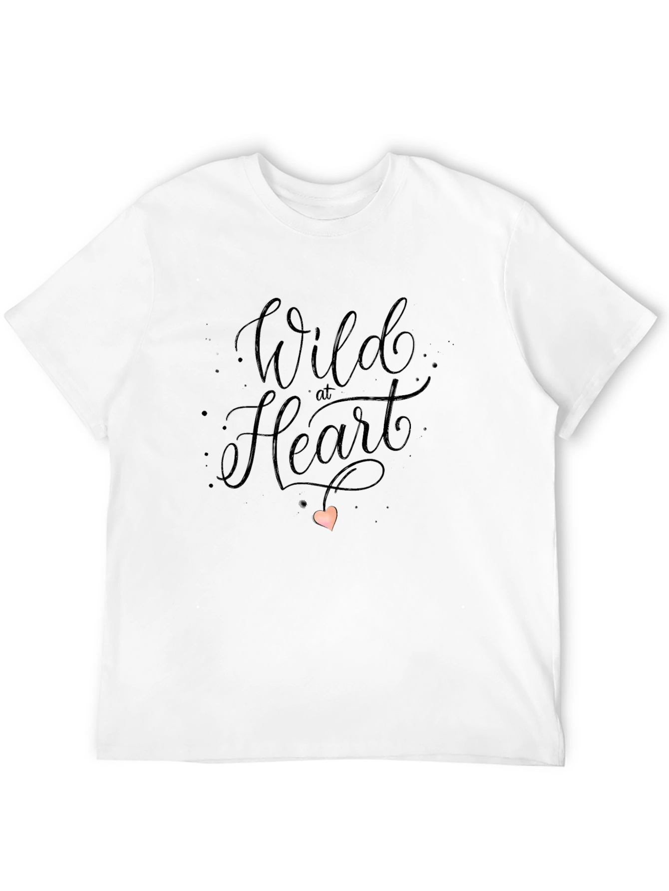 Wild at Heart Graphic Tee - Black Cotton Shirt