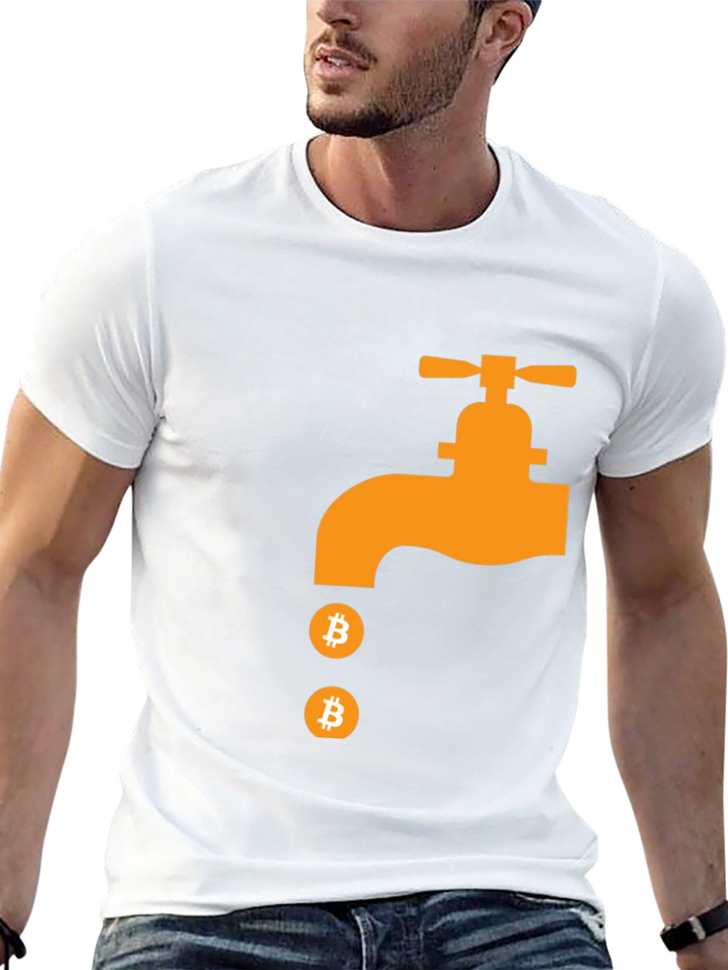 Bitcoin Faucet Graphic Tee - Crypto Currency T-Shirt