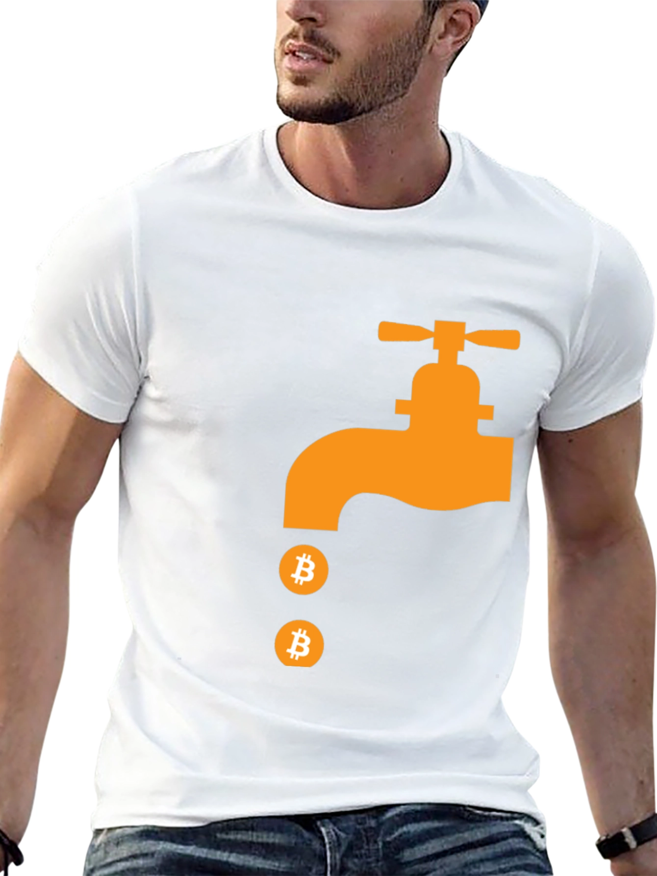 Bitcoin Faucet Graphic Tee - Crypto Currency T-Shirt