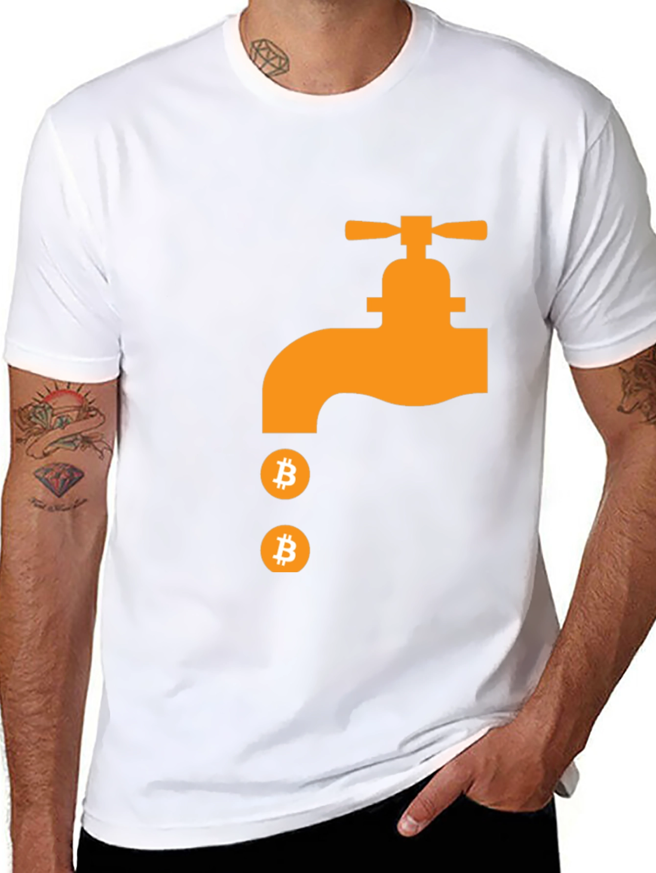Bitcoin Faucet Graphic Tee - Crypto Currency T-Shirt