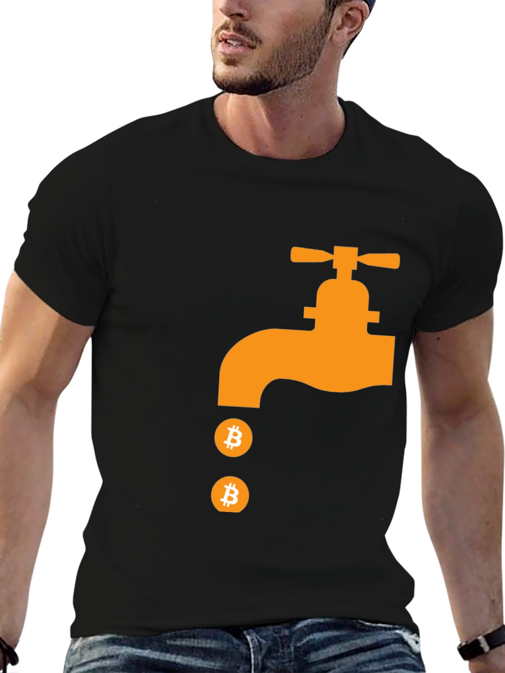 Bitcoin Faucet Graphic Tee - Crypto Currency T-Shirt