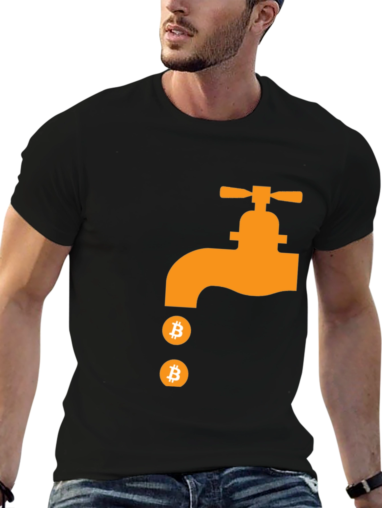Bitcoin Faucet Graphic Tee - Crypto Currency T-Shirt
