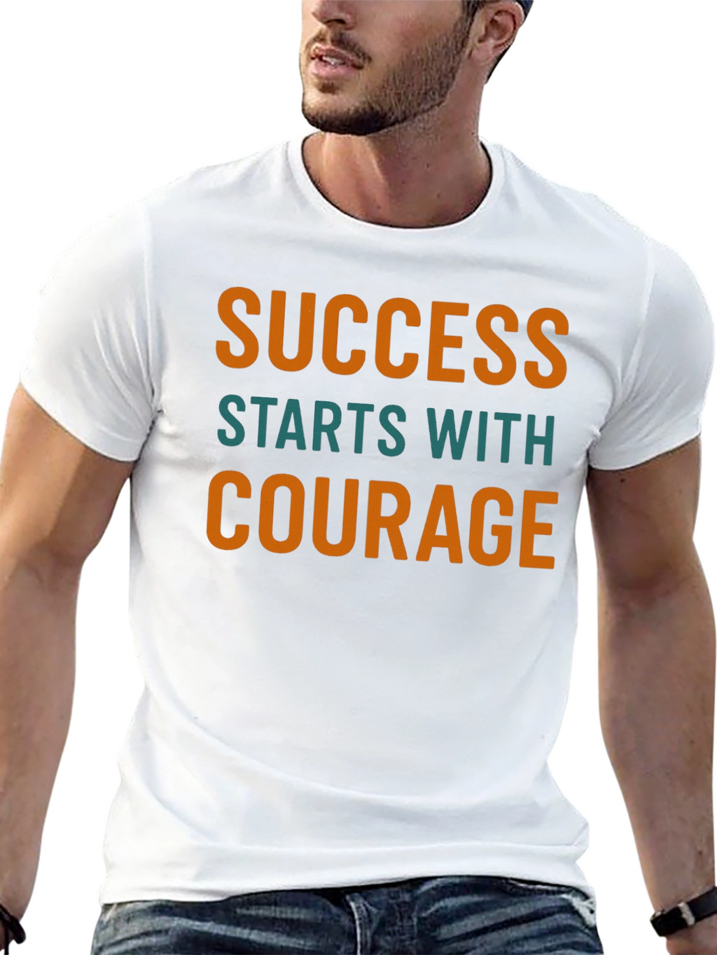 Success Courage Graphic Tee - Motivational Shirt