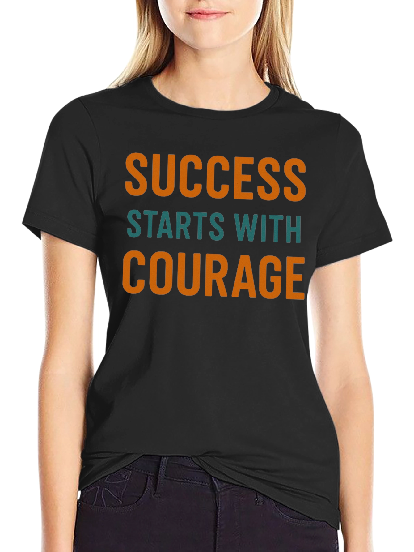 Success Courage Graphic Tee - Motivational Shirt