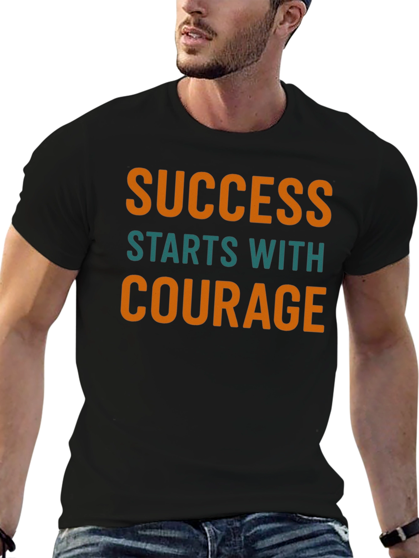 Success Courage Graphic Tee - Motivational Shirt