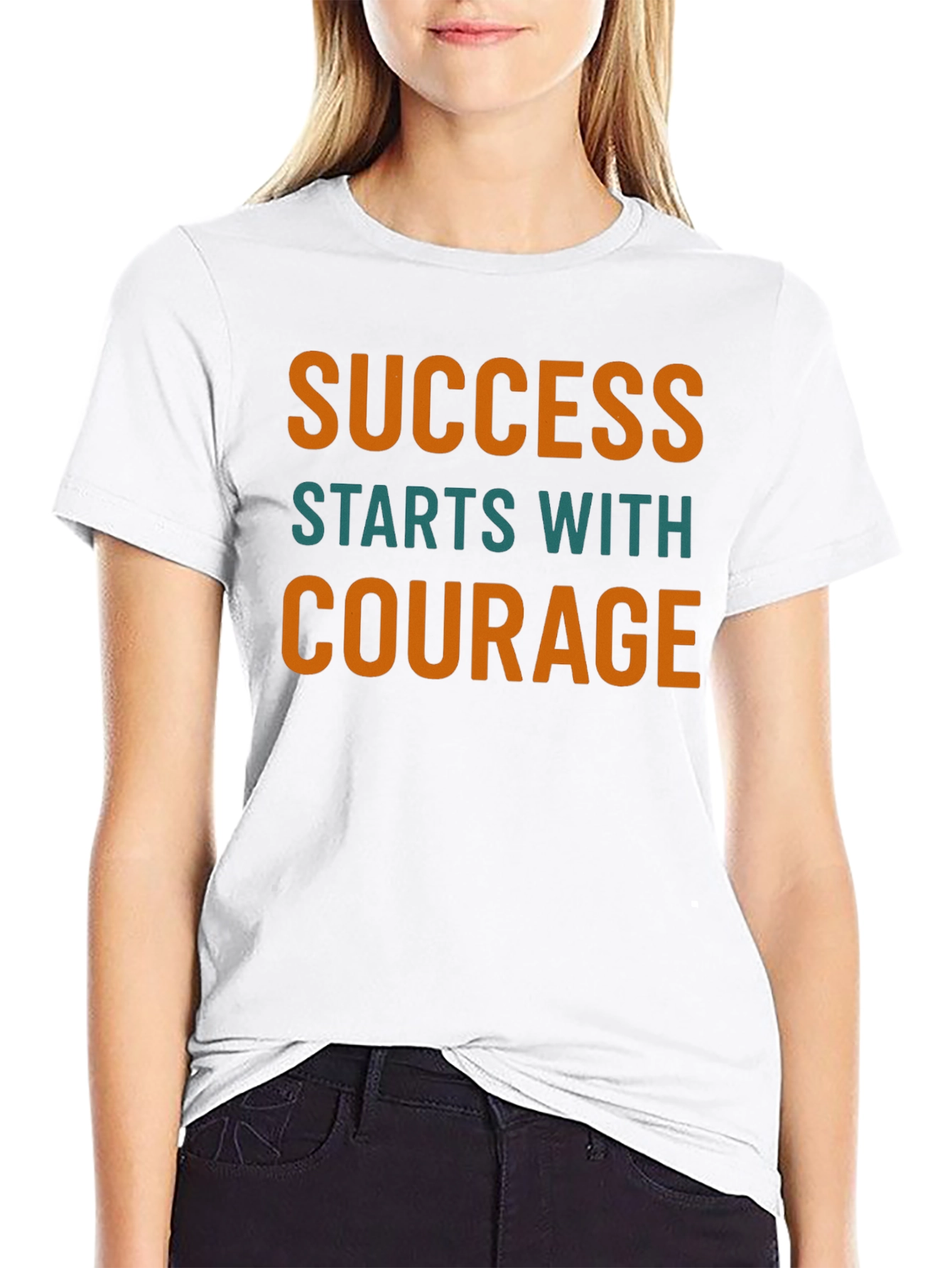 Success Courage Graphic Tee - Motivational Shirt