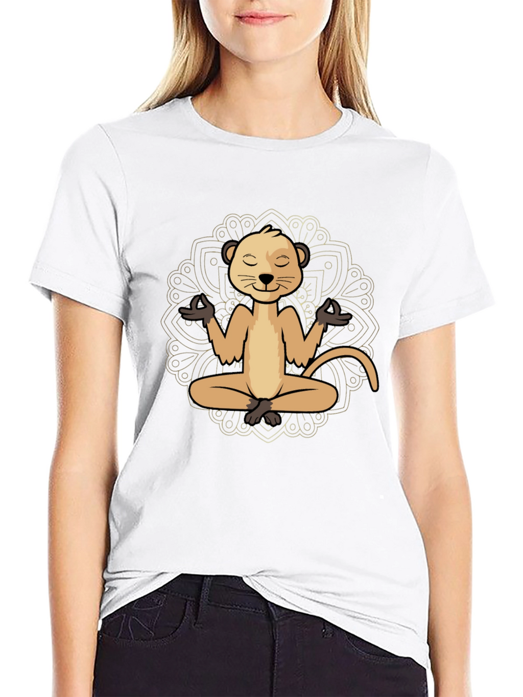 Meditating Meerkat Graphic T-Shirt