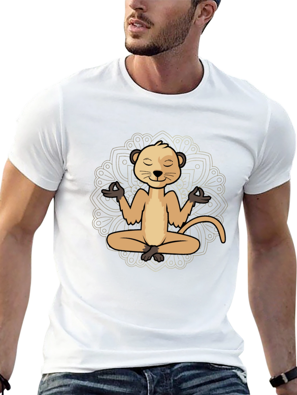 Meditating Meerkat Graphic T-Shirt