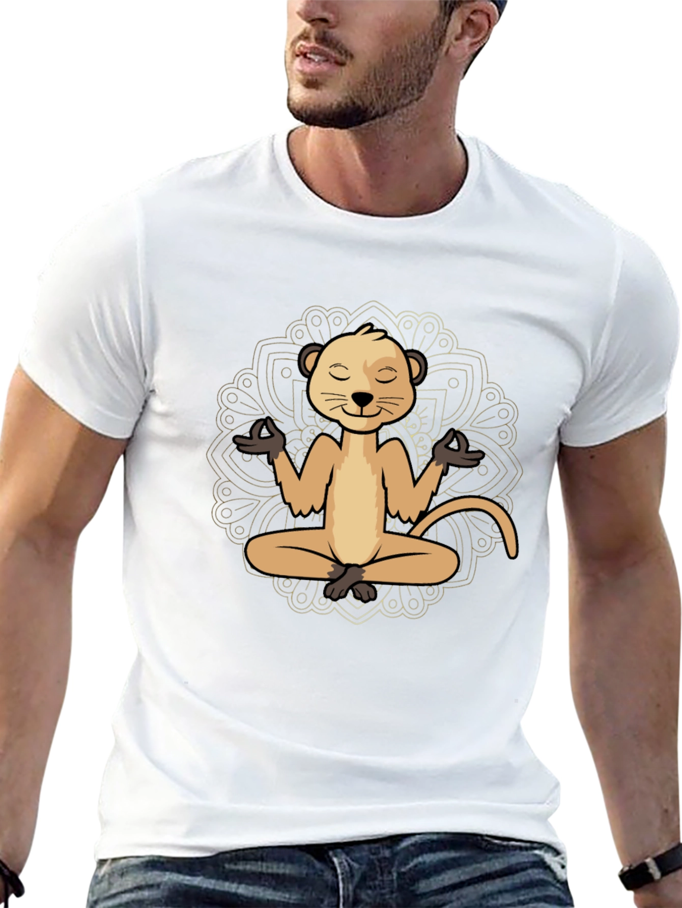Meditating Meerkat Graphic T-Shirt