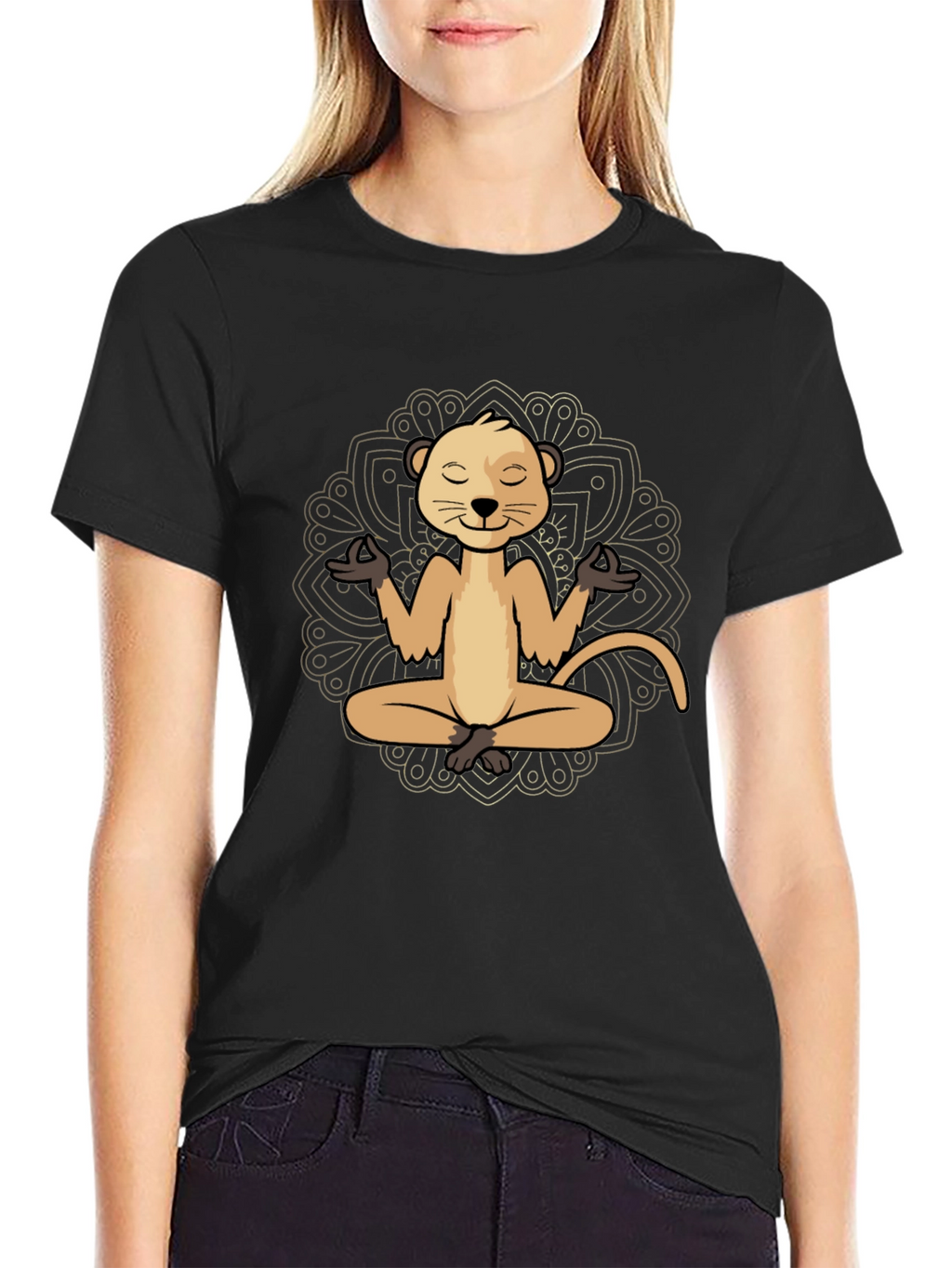 Meditating Meerkat Graphic T-Shirt