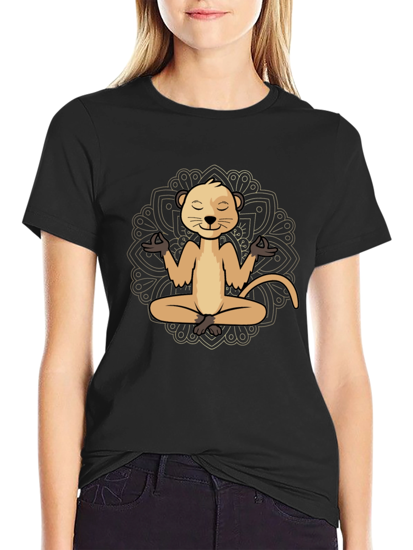 Meditating Meerkat Graphic T-Shirt