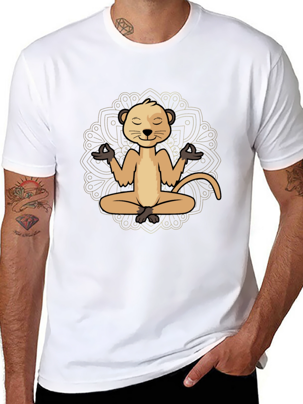 Meditating Meerkat Graphic T-Shirt