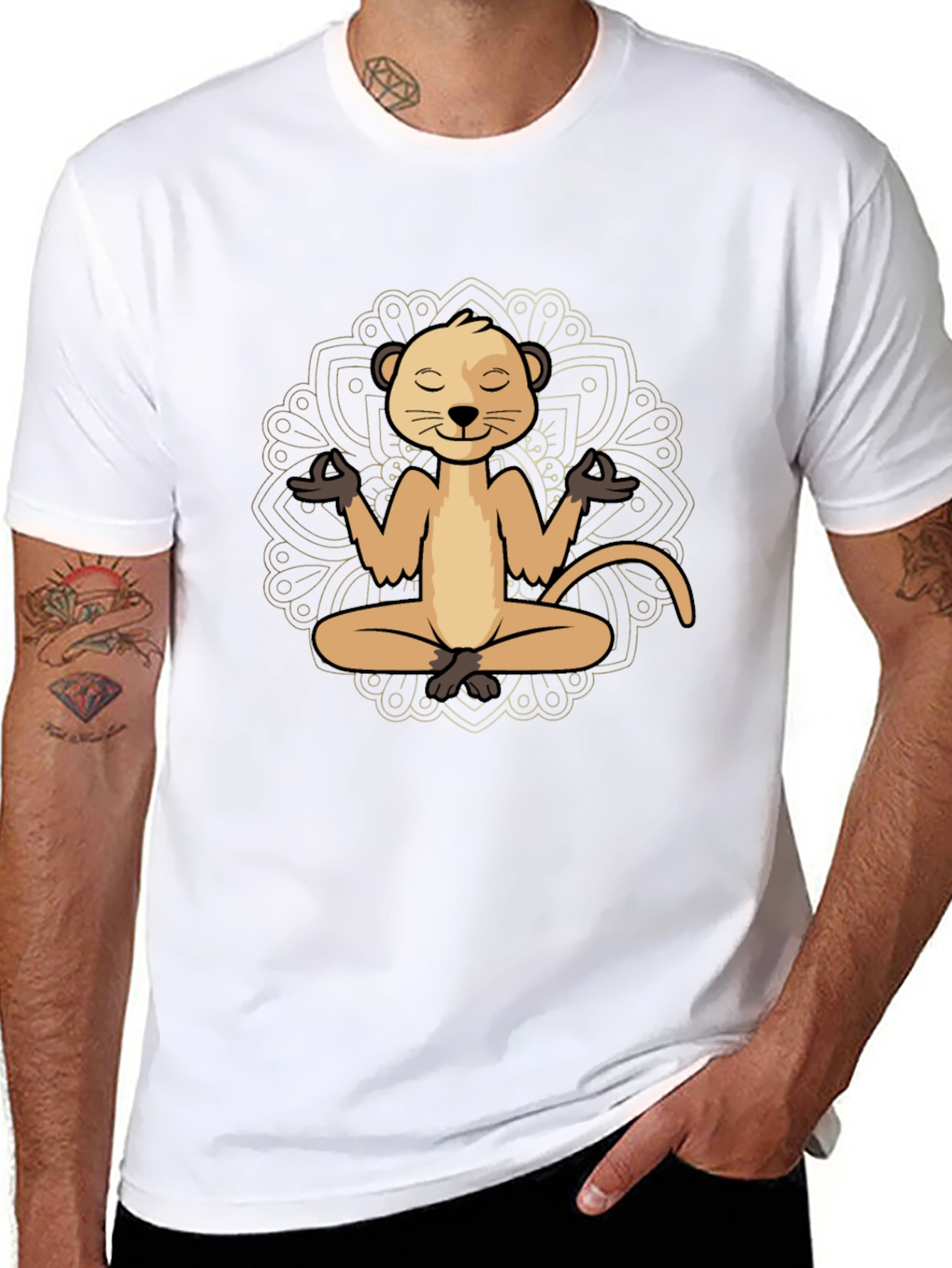 Meditating Meerkat Graphic T-Shirt
