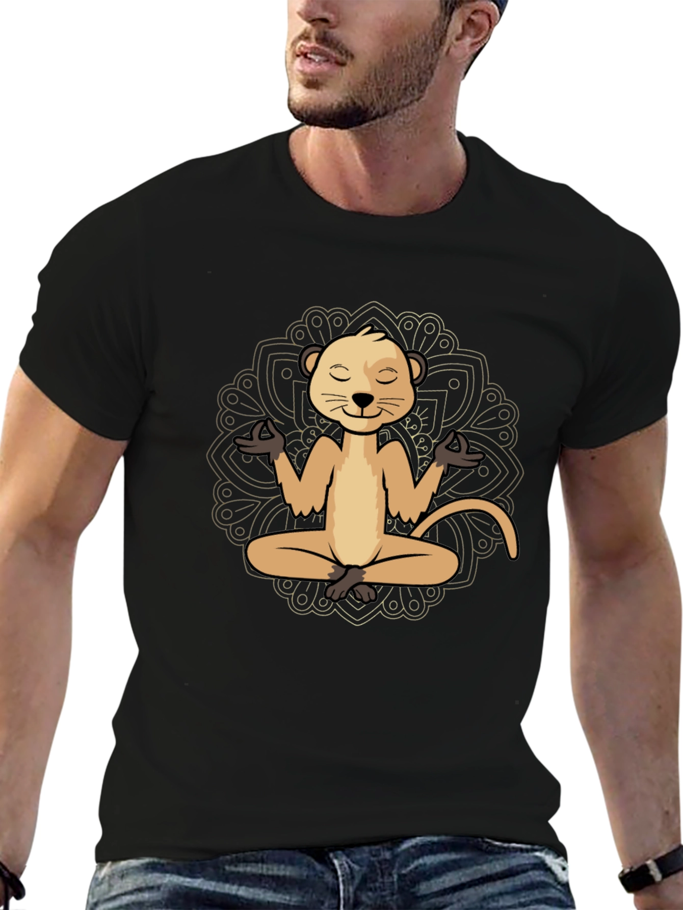 Meditating Meerkat Graphic T-Shirt