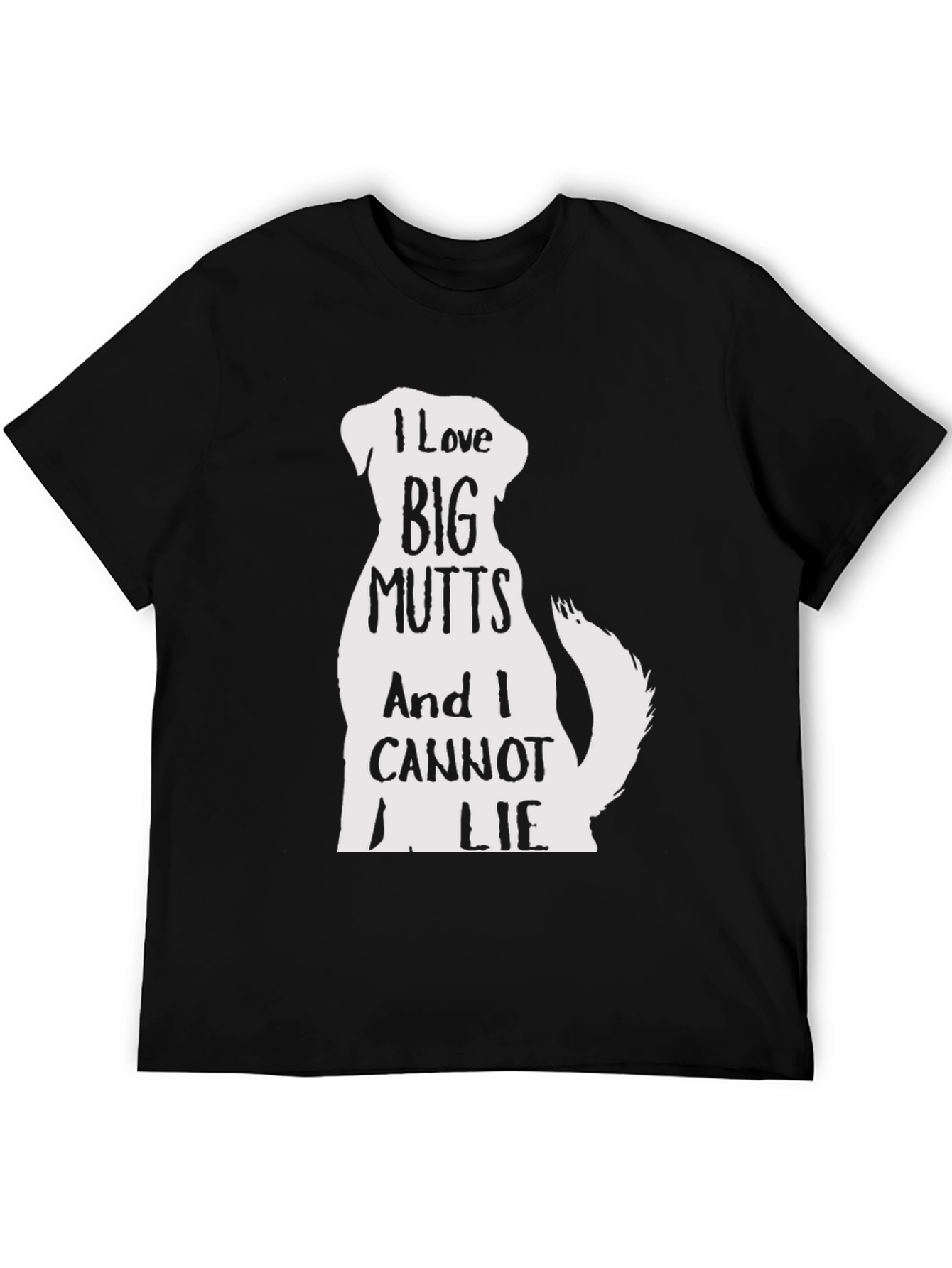 I Love Big Mutts T-Shirt - Black Dog Graphic Tee