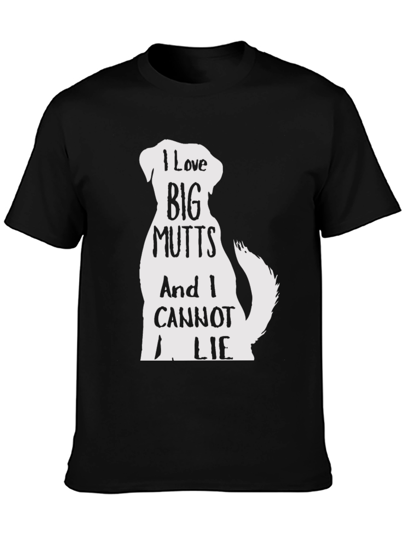 I Love Big Mutts T-Shirt - Black Dog Graphic Tee