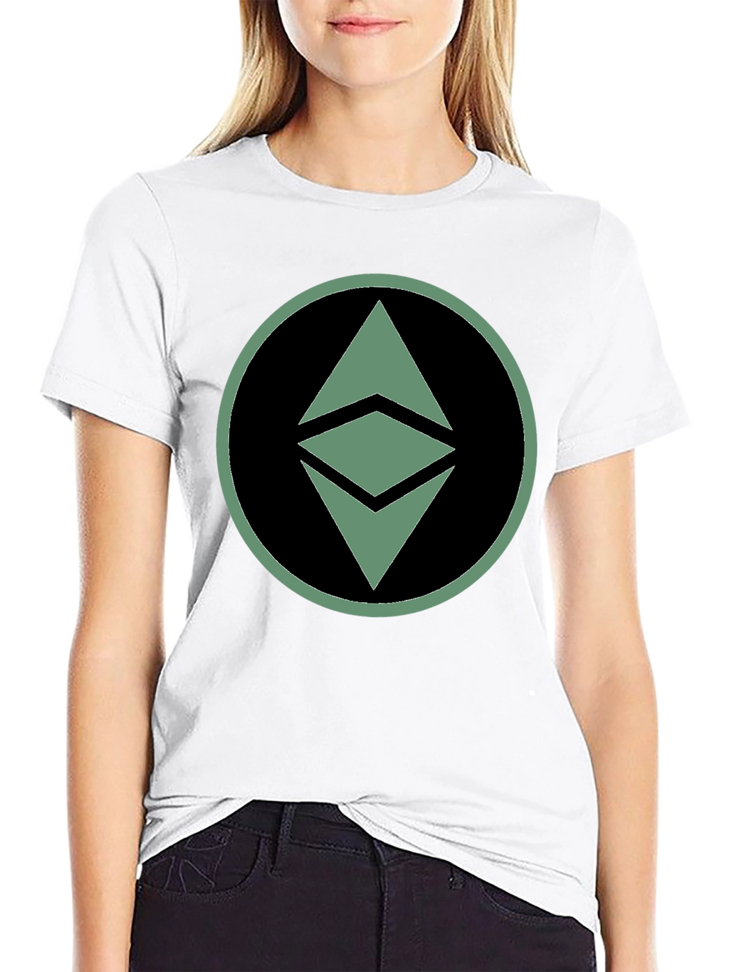 Ethereum Crypto Logo Graphic T-Shirt - Black