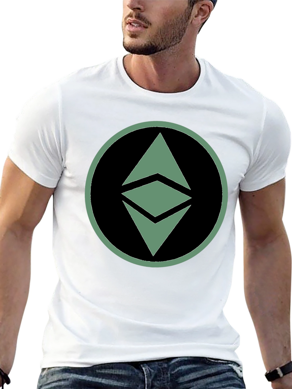 Ethereum Crypto Logo Graphic T-Shirt - Black